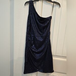 Sparkling‎ Navy Sequin Dress